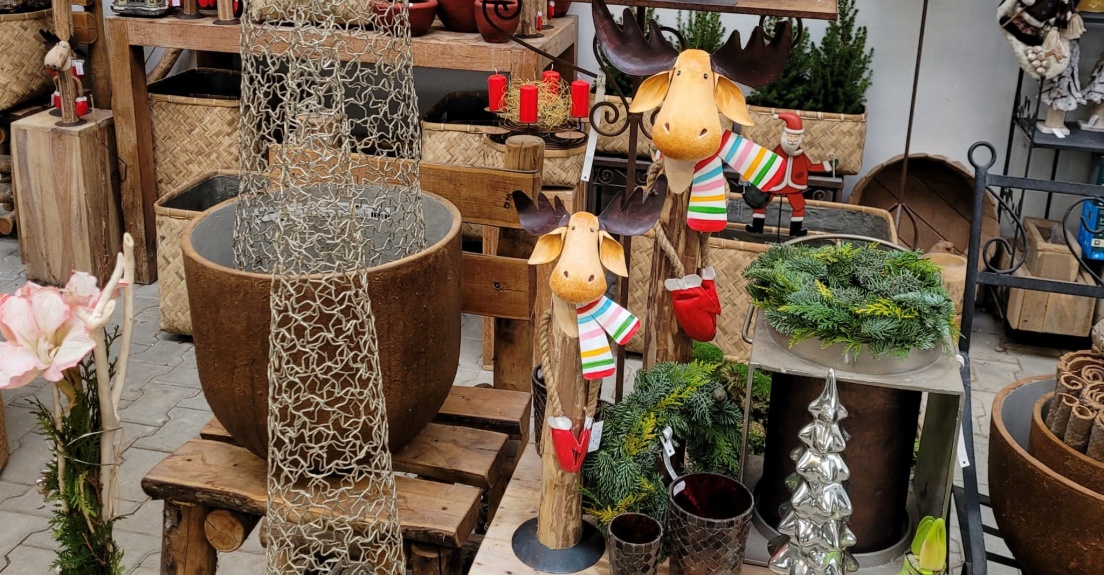 Kranz, Adventgesteck, Amaryllis, Elch, Weihnachtsdeko, Bauernsilber